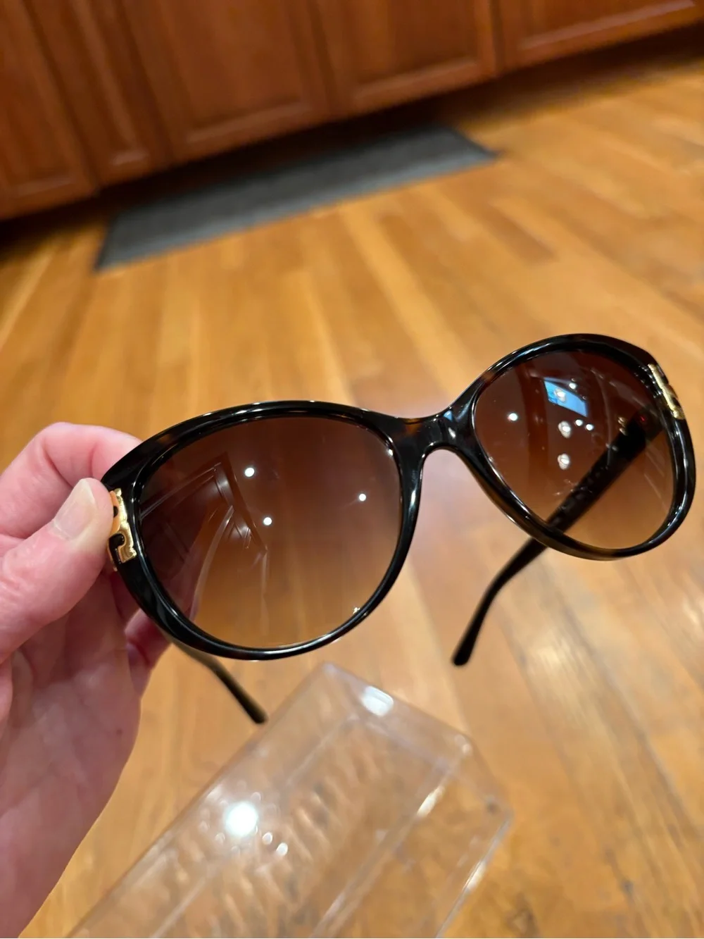 Tory Burch Tortoiseshell Sunglasses with Brown Gradient Lenses